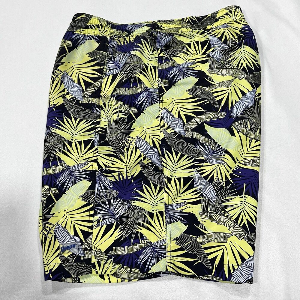 Duluth Men Swim Trunks Tropical Blue Green Beach Surf Water Shorts Lined Sz 3XL‎